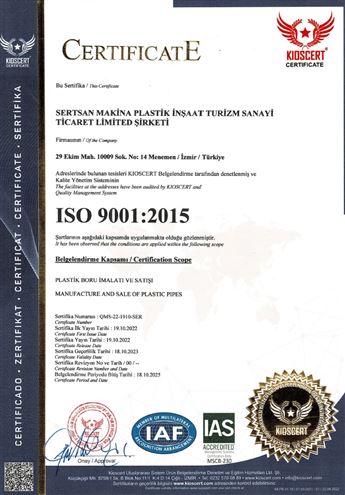 ISO 9001:2015 BELGESİ